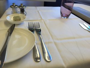 British Airways First Class Dining