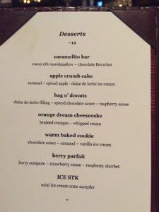 STK Midtown NYC Dessert Menu