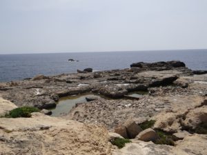 Gozo salt pans sea view