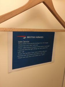 BA Valet Shower at Heathrow