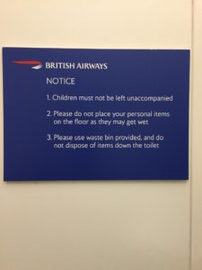 BA shower at heathrow