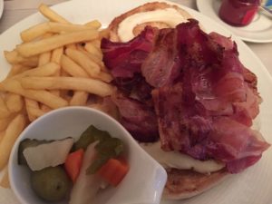 Westin Milan room service burger