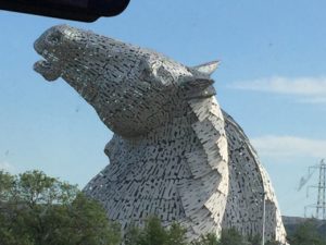 Scottish Kelpies horse head sculptures