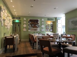 The Potting Shed dining room at the Dorset Square Hotel
