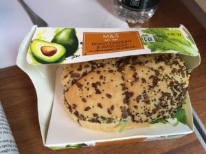 M&S Chicken Avocado Sandwich train Edinburgh to London