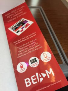 BEAM Virgin Trains app enterainment and free wifi
