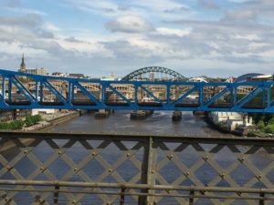 City Bridge River Crossing in UK Virgin Train Edinburgh to London