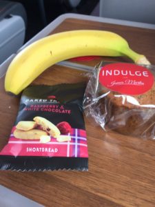 Virgin Train first class snacks train Edinburgh to London