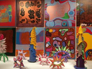 Kusama sculptures paintings Infinity Mirrors exhibit seattle
