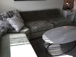 Loews Hotel 1000 Emerald Renovation Couch