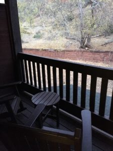 Zion Lodge Balcony seating