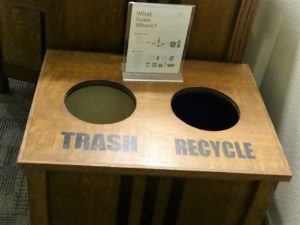 Zion Lodge recycle bins in room