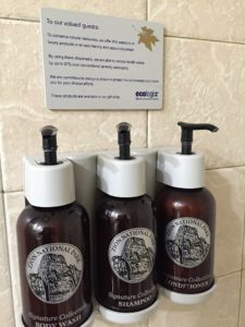 Zion Lodge toiletries
