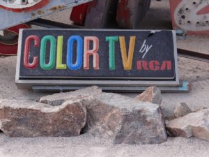 Neon Museum Color TV sign