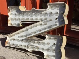 Neon Museum letter N or Z neon sign