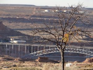 View of Glen Canyon Dam in Page Arizona