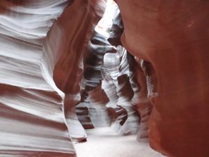Upper Antelope Canyon empty rooms daytime