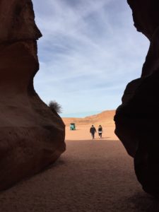 Upper Antelope Canyon view outside