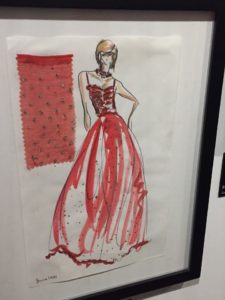 Princess Diana red ball gown sketch