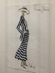 Pinstripe Dress with Hat Lady Diana