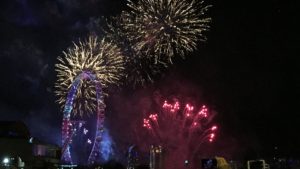 London Fireworks View from Waterloo Bridge Mondrian London Hotel