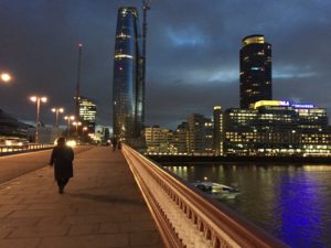 Blackfriars Bridge London view of Mondrian London Hotel