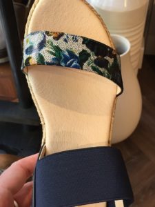 Best Summer Travel Shoes for Women Navy Floral Sandal