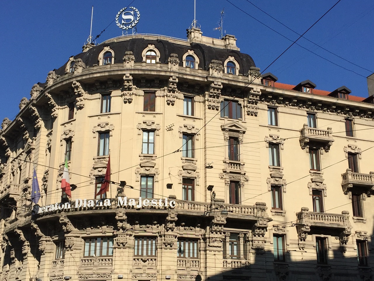 Exterior view of Milan Sheraton Diana Majestic building