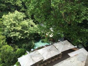 Milan Sheraton Diana patio view