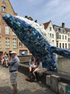The Bruges Whale Ocean Plastic Trash Art