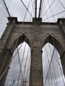 Brooklyn Bridge Looking Up View