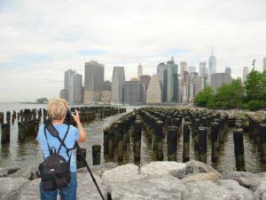NYC Skyline view from Brooklyn Bridge Park