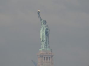 Statue of Liberty Cloudy Day view