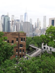 Walking Path Brooklyn NYC Skyline