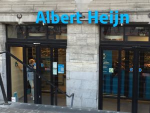 Ghent Market Albert Heijn by the canal