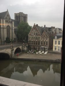 1898 The Post Hotel view of the Canal, Hostel and St. Nicholas Church