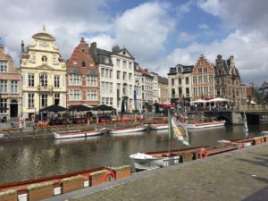 Ghent Canal View next to 1898 The Post Hotel Gent