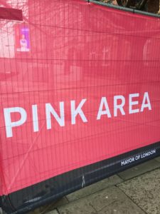 London Fireworks Pink Area Waterloo Bridge