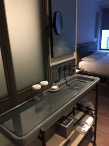 Moxy NYC In room sink vanity