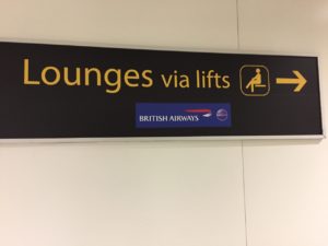 BA Gatwick Lounge signs