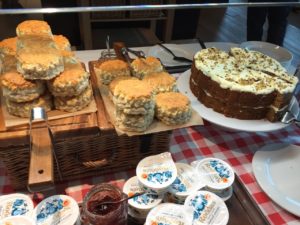 BA Gatwick Lounge afternoon tea cakes and scones