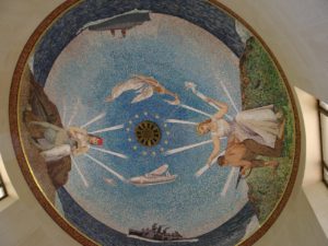 Chapel Mosaic Ceiling American Cemetery Normandy