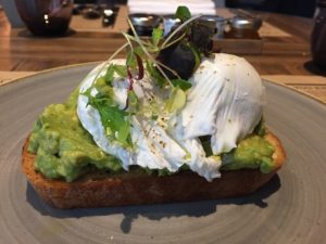 Breakfast at Oxbo Restaurant Avocado Toast London Hilton Bankside