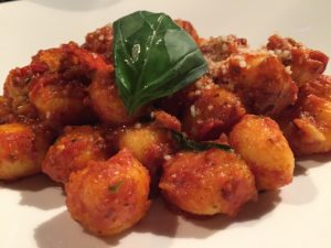 Gnocchi in red sauce O ver Italian Restaurant in London