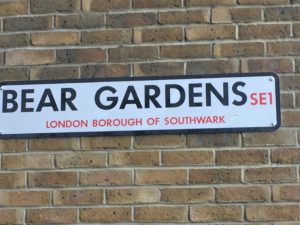 Bear Gardens sign London