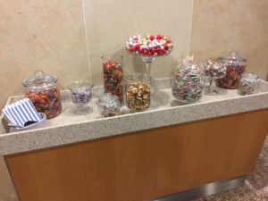 AA First Class Lounge Heathrow Candy Bar