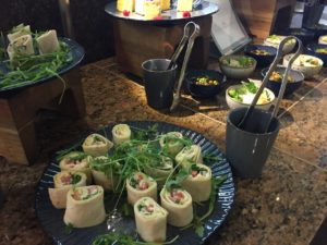 Cold lunch selections AA LHR First Lounge