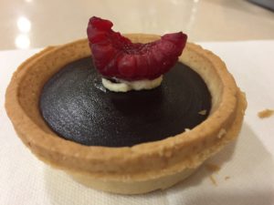 AA T3 LHR First Class Dessert Chocolate Tart