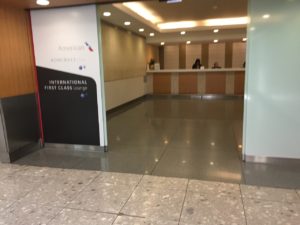 American Airlines Lounge Entrance Terminal 3 LHR