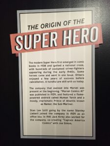 Marvel Origin of the Super Hero display